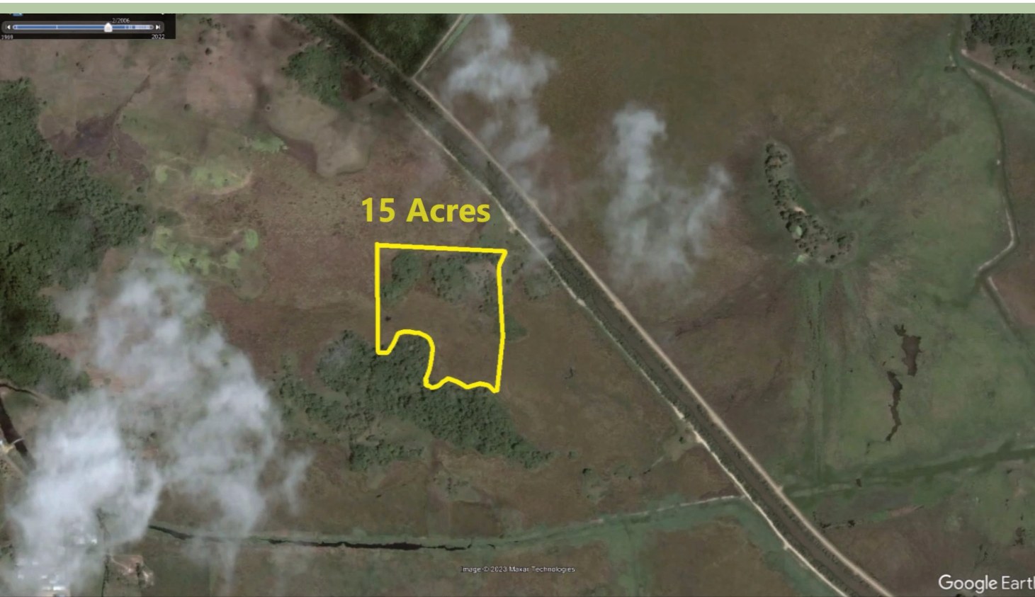 Aerial photograph of the St John's Branch Trace land, Woodland