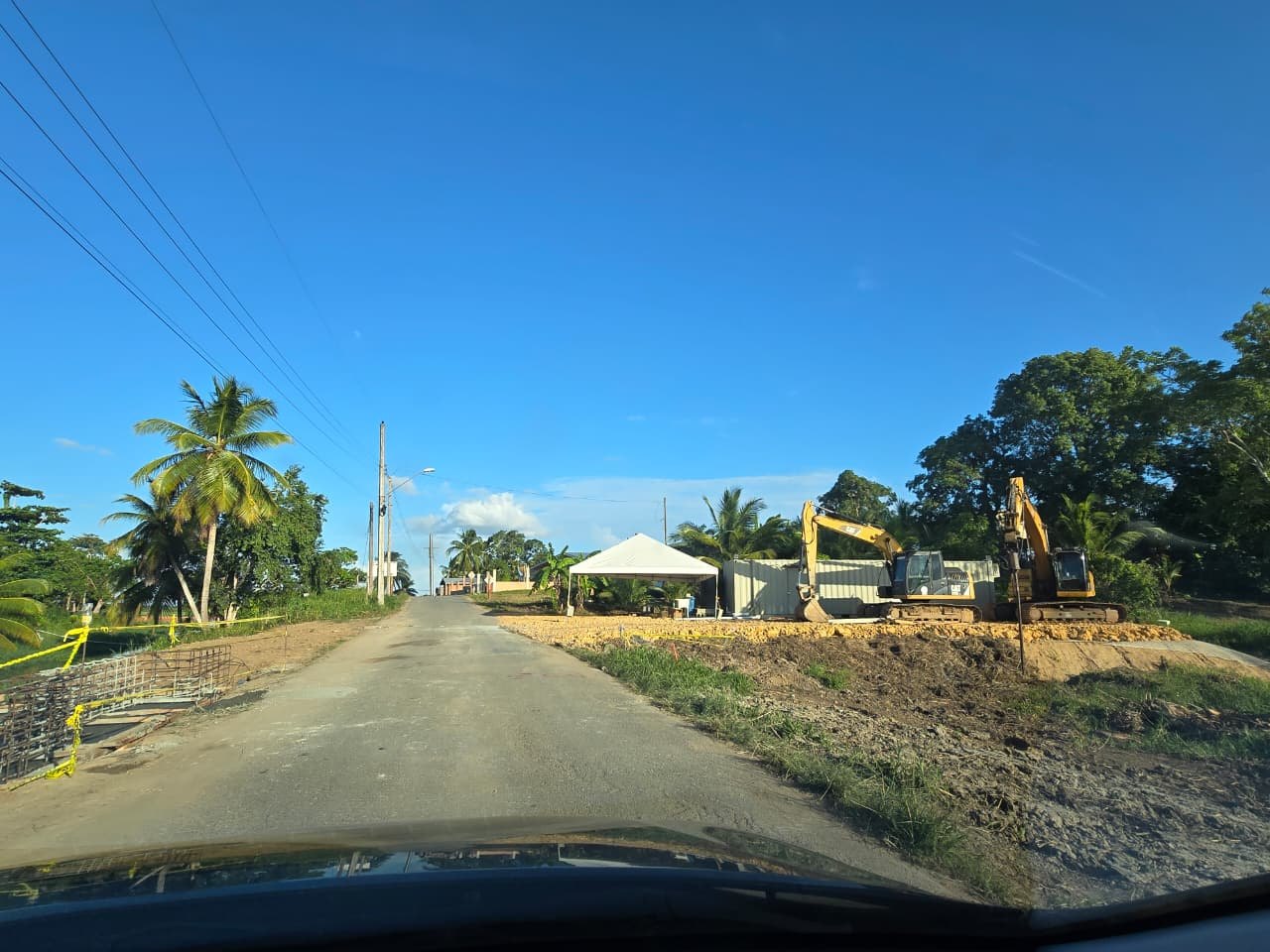 Road and bridge construction on St John's Branch Trace